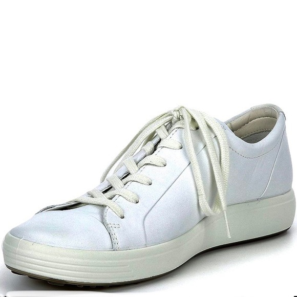 ECCO Shoes Leather Men's Soft City Sneakers in white Sport